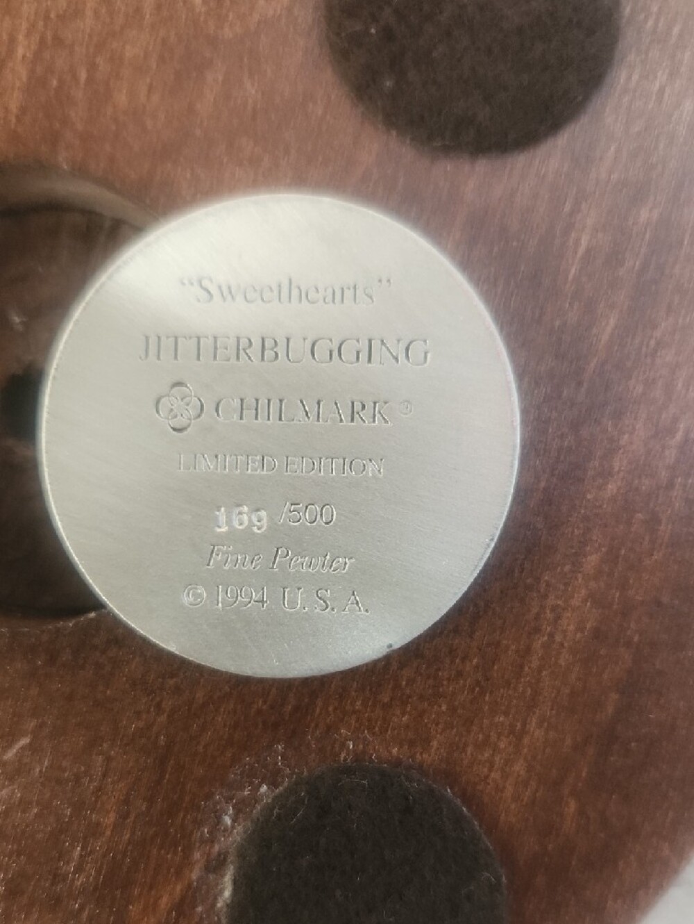Mickey And Minnie Mouse Jitterbugging Pewter Figurine 1994 Limited Edition -READ - Picture 2 of 14